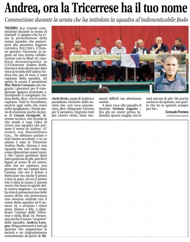 Articolo Notizia Oggi 18-06-2012